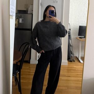 Everlane Dark Gray Alpaca Crewneck Sweater